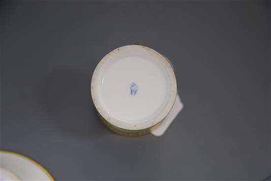 A Sevres cabinet cup and saucer, c.1822,